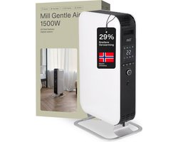 Mill AB-H1500DN - Design Olieradiator - tot 24m2 - droogt de lucht niet uit - stil - wit - 5 jaar garantie