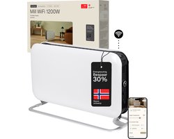 Mill CO1200WIFI3 - WiFi-geïntegreerde design convector kachel - 1200 Watt - 18m2 - 100% stil - 5 jaar garantie