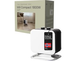 Mill - CUS1800MECWA - design ventilatiekachel - tot 30m2 - 2 standen - wit - 5 jaar garantie