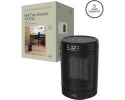 Mill FH1500Black - ventilatorkachel - 1500 Watt - oscillerend - Eco functie - timer - tot 20m2 - 5 jaar garantie