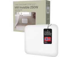 Mill IB250 - stalen paneelverwarming - 250 Watt - tot 5m2 - 100% stil - geschikt voor de wc/ badkamer - 5 jaar garantie