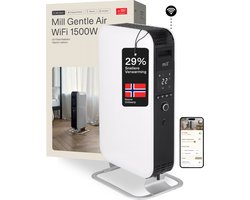 Mill OIL1500WIFI3 - WiFi-geïntegreerde design olieradiator - tot 24m2 - 1500 Watt - droogt de lucht niet uit - wit - 5 jaar garantie