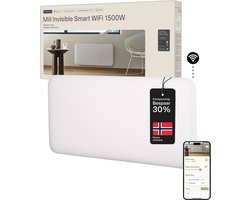 Mill PA1500WIFI4 - WiFi-geïntegreerde stalen paneelverwarming -1500 Watt - tot 22m2 - 100% stil - 5 jaar garantie