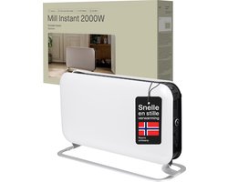 Mill SG2000LED - design convectorkachel - 2000 Watt - ventilator - LED display - tot 20m2 - wit - 5 jaar garantie