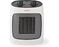 Nedis Keramische PTC-Ventilatorkachel - 1000 / 2000 W - 2 Verwarmingsmodi - Instelbare thermostaat - Oververhittingsbeveiliging - Omvalpreventie