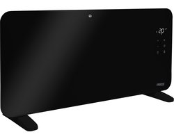 Princess 348420 Smart Elektrische Kachel – Glazen Paneelverwarming – Incl App & WiFi – 2000W – Zwart - Stil & Veilig – Wandmontage of Vrijstaand