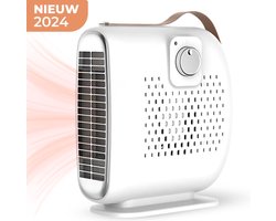 Pro - Elektrische Kachel - Elektrische Verwarming voor Binnen - Ventilatorkachel - Keramische Kachel - Heater - 2 Standen - 500W - Wit - PRO versie