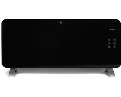 Quality Heating - Elektrische Kachel - 2000W – Convectorkachel met Thermostaat en Afstandsbediening - Heater -Glazen Paneelverwarming - Badkamerverwarming - Zwart