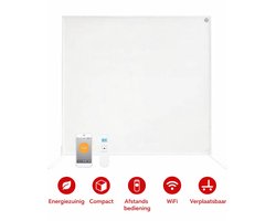 Quality Heating Infrarood paneel QH-SP - 60 x 50 cm - 350W - Geïntegreerde thermostaat - Smart Home Wifi - Inclusief voetjes - Verplaatsbaar - Lichtgewicht