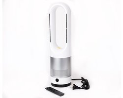 SFT Products - Bladloze Ventilator met Verwarm Functie - Bureau Ventilator - Ventilator met Afstandsbediening - Stijlvolle Ventilator - Ventilator met Warm en Koud Functie Moderne Ventilator - Modieuze Ventilator - Tafel Ventilator