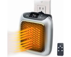 Slimme keramische ventilatorkachel van 800 W, elektrische kachel met stopcontact, mini-ventilatorkachel, met afstandsbediening en thermostaat.