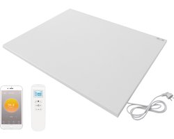 Slimme Quality Heating - QH-FR Serie infrarood verwarmingspaneel - infrarood paneel - infrarood heater - 59 x 59 cm - 350Watt - wand montage - Wifi bedienbaar met bijgeleverde afstandsbediening - 5 Jaar garantie