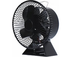 Staande kachelventilator met beschermingsrooster voor houtkachel | warmte ventilator | haardventilator | pelletkachel | ecofan | tot 30% extra rendement