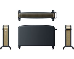 STYLIES Perseus Convector Kachel – 2000W – Stil (Zonder Ventilator) – Bijverwarming met Thermostaat, Timer & Afstandsbediening – 35 m² – Antraciet