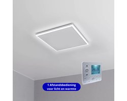 VH Infrarood paneel met LED verlichting - Hoog vermogen IR - Instelbare lichtkleur - Badkamer verwarming - LED dimbaar - 63 x 65cm - 400 watt (FSK)