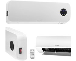 wandverwarming - keramisch - 10 - 49 °C - 1000/2000 W - afstandsbediening - extra slank - Uniprodo