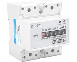 220V/230V 10-40A DIN Rail Elektrische Meter Eenfase Elektriciteitsmeter 2 Draads 4P Wattmeter Energiemeter 10-40A KWh Meter