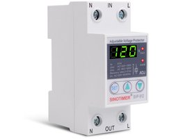 230V spanningsregelaar - spanningsbeveiligingsrelais - 230V onderspanningsbeveiliging Instelbaar herstelbeveiligingsrelais Voltmeter SVP-912(63A)