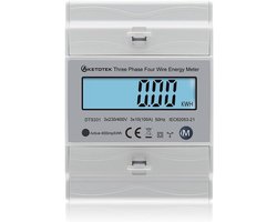 3-fasen AC stroommeter voor DIN-rail - Nauwkeurige energie- en vermogensmonitor