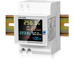 6-in-1 Multifunction Energiemeter voor DIN-rail met LCD Display - 40-300V AC