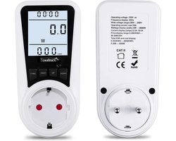Collox Energiemeter - Elektriciteitskosten meter - Voor in het stopcontact - LCD scherm - Kan de spanning, stroom, elektriciteit, timing en facturering weergeven