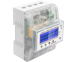 Digitale 3-Fasen Stroommeter 4-Draads 230/400V - DIN-Rail Elektriciteitsmeter