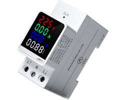 Digitale DIN-rail Energiemeter met LCD Display voor Stroom- en Spanningsmeting 80-270V