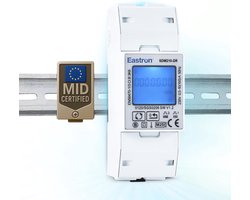 Digitale Eenfasige kWh Energiemeter met LCD Display - 100 Amp DIN Rail Power Meter