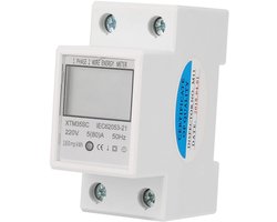 Digitale Elektriciteitsmeter 220V 5(80)A - 1 Fase DIN Rail Energie Meter