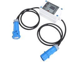Digitale Elektriciteitsmeter - Energieverbruiksmeter - Energie Besparen - Waterdichte Connector - 100A - Zwart