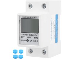 Digitale Elektrische Energiemeter voor DIN-rail Montage met LCD Weergave