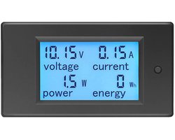 Digitale Energie Meter voor spannings- en stroommetingen - Multimeter met LCD-weergave