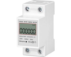 Digitale Energiemeter voor Railmontage - Multifunctionele Stroommeter met Datageheugen