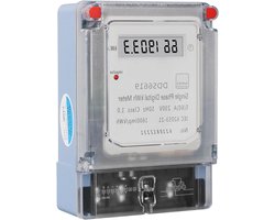 Digitale KWh Meter - Stroommeter - Energie Beheer - Aan Muur Gemonteerd - 145 x 70 mm - Wit