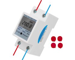 Digitale kWh Meter voor DIN-Rail Installatie - Enkelfasig Energieverbruik Meten