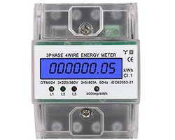 Digitale Stroommeter 220/400 V - 5-100 A Toerenteller - DIN-rail 3-Fasen KWH Meter met LCD Display