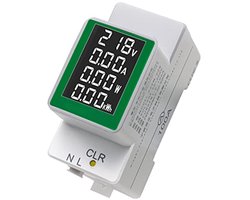 Digitale stroommeter 4-in-1 voor DIN-rail - AC 50-300V, 100A, energiemeter en vermogensmeter