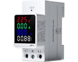 Digitale Stroommeter DIN-rail Energiemeter Spanning Vermogen kWh Meter