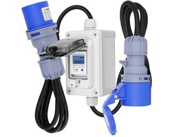 Digitale Stroommeter met CEE-stekker voor Caravan, Auto en Camping