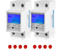 Digitale Stroommeter voor DIN-rail - 2 Stuks 5(80) A 220V