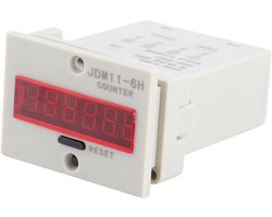 Digitale Teller met LED Display voor Spanningloze Meting - 6 Cijfers