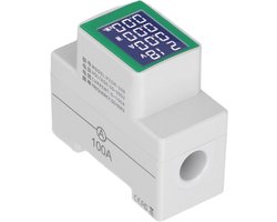 DIN-rail Energieverbruiks मीटर met Breed Meetbereik AC 50-300V en 0-100A