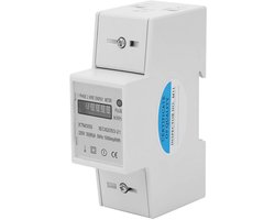 DIN Rail kWh Meter 1-Fase 2P 20(80)A Digitaal Energieverbruik Meter