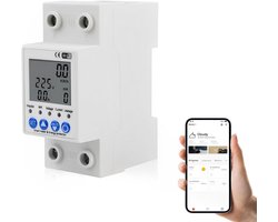 Diymore Single Phase Electric Meter,Smart Energy Meter,KWh Meter,90-230V WiFi Din Rail Electric Energy Meter,Digital Energy Consumption Monitor with Smart Life/Tuya App