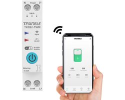 Draadloze DIN-rail Energiemeter Schakelaar met App & Spraakbesturing