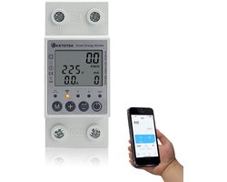 Draadloze Wifi Energie Meter DIN-Rail - Digitale KWH Stroommeter met App Bediening