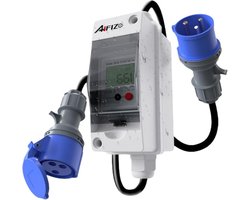 Draagbare Digitale Stroommeter 80A 230V met CEE-stekker, Waterdicht IP65, voor Campers, Elektrovoertuigen en Outdoor gebruik