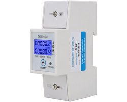 Eenfase elektriciteitsmeter DDS015M met LCD-display - 230V, 80A, DIN-rail montage