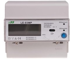Elektriciteitsmeter 1Fase - 3fase 60A 230/400V RS485 MODBUS LCD-scherm 5908312597216 hoofdmeter - Tussenmeter - elektrameter