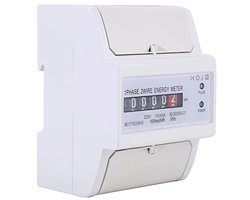 Elektronische energiemeter 1 fase DIN rail 10 (40) A - KWh meter voor thuisgebruik